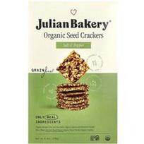 Julian Bakery, Ekologiški sėklų krekeriai, druska ir pipirai, 8.4 uncijos (238 g)