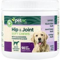 petnc NATURAL CARE, Minkšti kramtukai klubams ir sąnariams, šunims, kepenims, 90 minkštų kramtukų, 180 g