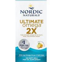 Nordic Naturals, „Ultimate Omega® 2X“, citrinų skonio, 120 minkštųjų kapsulių (1075 mg vienoje minkštojoje kapsulėje)