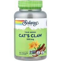 Solaray, Tikros žolelės, katės letena, 500 mg, 100 daržovių kapsulių
