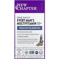 New Chapter, Po vieną kasdien, multivitaminai kiekvienam vyrui, 55 vegetariškos tabletės