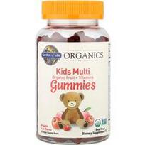 Garden of Life, Organiniai produktai, Vaikiški multivitaminai guminukai, Organiniai vaisiai + vitaminai, Vaisiai, 120 veganiškų guminukų