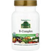 NaturesPlus, „Source of Life® Garden“, ekologiškas B kompleksas, 60 veganiškų kapsulių