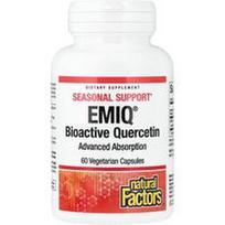 Natural Factors, EMIQ®, bioaktyvus kvercetinas, 60 vegetariškų kapsulių