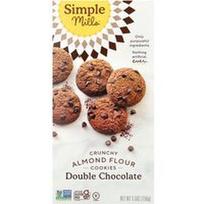 Simple Mills, Traškūs migdolų miltų sausainiai, dvigubas šokoladas, 5.5 uncijos (156 g)
