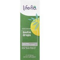Life-flo, Biotino lašai, natūrali vanilė, 59 ml (2 skysčio uncijos)