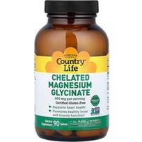 Country Life, Chelatinis magnio glicinatas, 90 tablečių (133 mg vienoje tabletėje)
