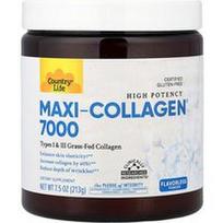 Country Life, Didelio stiprumo Maxi-Collagen® 7000 milteliai, beskoniai, 7.5 oz (213 g)