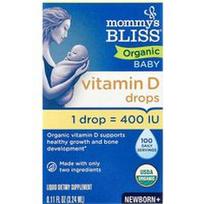 Mommy's Bliss, Organiniai kūdikių vitamino D lašai, naujagimiui ir vyresniems, 3,24 ml