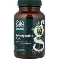 Gaia Herbs, Ašvagandos šaknis, 120 skystų fitokapsulių® (350 mg vienoje kapsulėje)