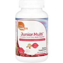Zahler, Junior Multi™, pilnas vieną kartą per parą vartojamas multivitaminas, natūrali vyšnia, 180 kramtomųjų tablečių