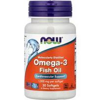 NOW Foods, Omega-3 žuvų taukai, 30 minkštųjų kapsulių (1 g vienoje minkštojoje kapsulėje)
