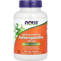 NOW Foods, Standartizuotas ašvagandos ekstraktas, 450 mg, 180 vegetariškų kapsulių