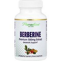 Paradise Herbs, Berberinas, 500 mg, 60 vegetariškų kapsulių