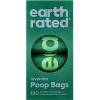 Earth Rated, Kakutienos maišeliai, levandų spalvos, 8 ritinėliai