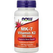 NOW Foods, MK-7 vitaminas K-2, 100 mcg, 120 vegetariškų kapsulių