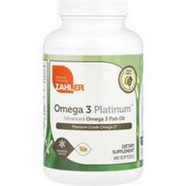 Zahler, Omega 3 Platinum™, pažangūs Omega 3 žuvų taukai, 180 minkštųjų kapsulių (1000 mg vienoje minkštojoje kapsulėje)