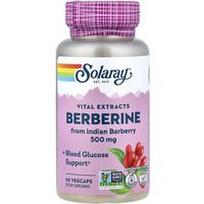 Solaray, Gyvybiškai svarbūs ekstraktai, berberinas, 500 mg, 60 daržovių kapsulių