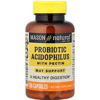 Mason Natural, Probiotinis acidofilus su pektinu, 100 kapsulių