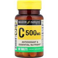 Mason Natural, Vitaminas C, 500 mg, 100 tablečių