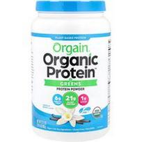 Orgain, „Organic Protein™ + Greens“ baltymų milteliai, augalinės kilmės, vanilės ankšties skonio, 882 g