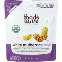 Foods Alive, Džiovintos ekologiškos baltosios šilkmedžio uogos, 8 uncijos (227 g)