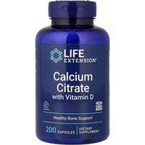 Life Extension, Kalcio citratas su vitaminu D, 200 kapsulių