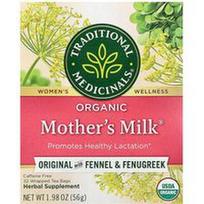 Traditional Medicinals, Organinis motinos pienas®, originalus su pankoliu ir ožrage, be kofeino, 32 suvynioti arbatos pakeliai, 56 g