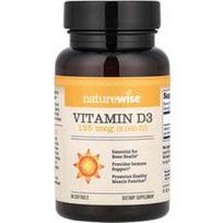 NatureWise, Vitaminas D3, 125 mcg (5000 TV), 90 minkštųjų gelių
