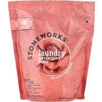 Grab Green, „Stoneworks®“ skalbimo miltelių kapsulės, rožių žiedlapių spalvos, 50 skalbimų, 750 g