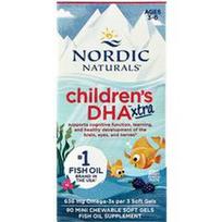 Nordic Naturals, Vaikams skirtas DHA™ Xtra, 3–6 metų amžiaus, uogų skonio, 90 mini kramtomųjų minkštųjų tablečių