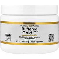 California Gold Nutrition, nerūgštiniai vitamino C milteliai „Buffered Gold C®“, natrio askorbatas, 238 g