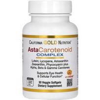 California Gold Nutrition, Astakarotenoidų kompleksas su liuteinu, likopenu, astaksantinu ir vitaminu A, 30 vegetariškų minkštųjų kapsulių