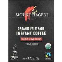 Mount Hagen, Ekologiška tirpi kava „Fairtrade“, 25 vienkartinio naudojimo lazdelės, 50 g