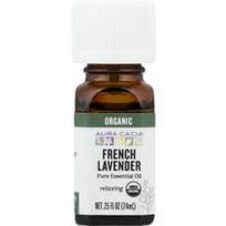 Aura Cacia, Grynas eterinis aliejus, ekologiškas prancūziškų levandų aliejus, 7,4 ml (0,25 fl oz)