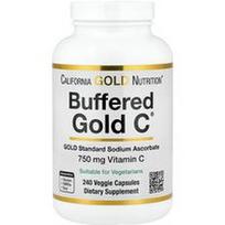 California Gold Nutrition, Buferinis Gold C®, GOLD standartinis natrio askorbatas (vitaminas C), 240 vegetariškų kapsulių