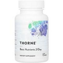 Thorne, „Basic Nutrients 2/Day“ pagrindinių maistinių medžiagų kompleksas, 60 kapsulių