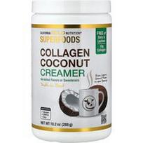 California Gold Nutrition, Supermaistas, kolageno ir kokosų kremas su ekologiškais kokosų pieno milteliais, hidrolizuotais kolageno peptidais, ekologišku tapijokos maltodekstrinu ir bambuko ekstraktu, nesaldintas, 288 g