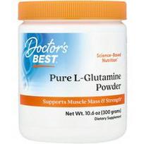 Doctor's Best, Gryni L-glutamino milteliai, 10.6 uncijos (300 g)