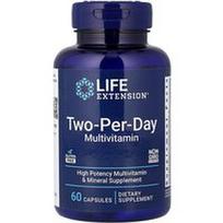 Life Extension, Multivitaminai du per dieną, 60 kapsulių