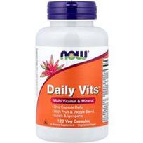NOW Foods, Daily Vits™, multivitaminai ir mineralai, 120 daržovių kapsulių