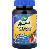 Nature's Way, Gyvas! ® Vyriški guminukai multivitaminai, vaisiai, 60 guminukų