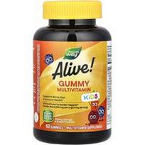 Nature's Way, „Alive!“ multivitaminų guminukai vaikams, vyšnių, apelsinų ir vynuogių skonio, 60 guminukų