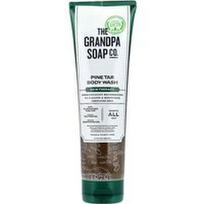 The Grandpa Soap Co., Pušų deguto kūno prausiklis, odos terapija, 9.5 fl oz (280 ml)