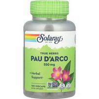 Solaray, Tikros žolelės, Pau D'Arco, 550 mg, 100 daržovių kapsulių