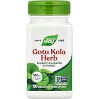 Nature's Way, Gotu Kola žolė, 100 veganiškų kapsulių (475 mg vienoje kapsulėje)