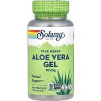 Solaray, Tikros žolelės, alavijo gelis, 10 mg, 100 daržovių kapsulių