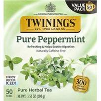 Twinings, Gryna žolelių arbata, gryna pipirmėtė, be kofeino, 50 arbatos pakelių, 100 g