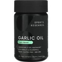 Sports Research, Česnakų aliejus, augalinis, 150 vegetariškų minkštųjų kapsulių