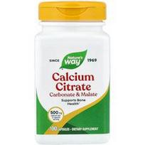 Nature's Way, Kalcio citratas, 100 kapsulių (250 mg vienoje kapsulėje)